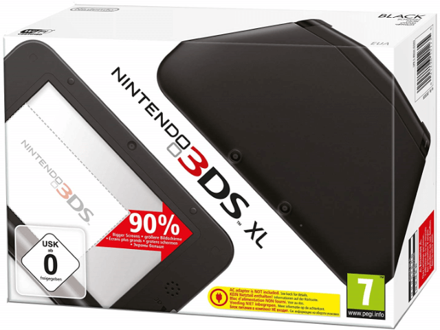 Nintendo 3DS XL Black box art for Nintendo 3DS
